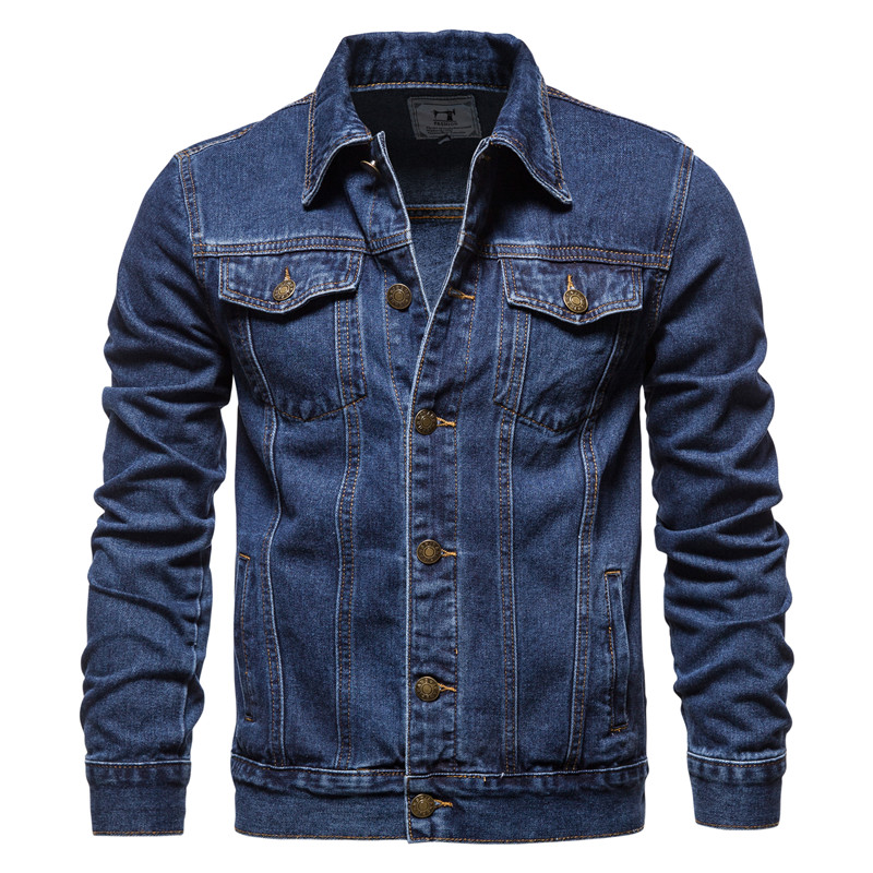 2025 가을 남성 솔리드 데님 재킷 패션 오토바이 빈 - Men'S Accessories For Jeans 리뷰 및 가격