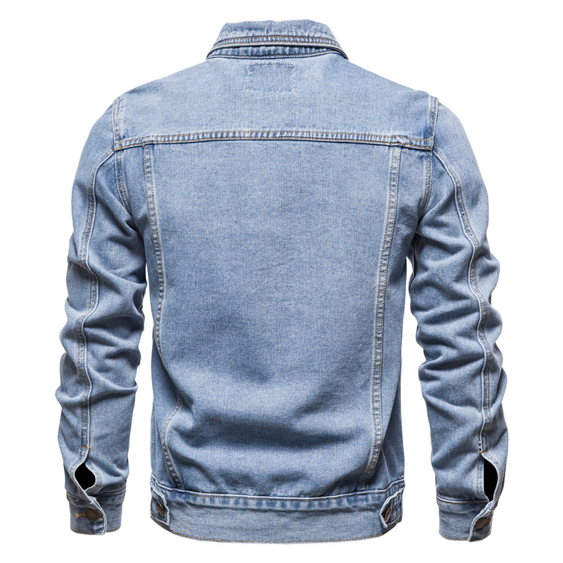 2025 가을 남성 솔리드 데님 재킷 패션 오토바이 빈 - Men'S Accessories For Jeans 리뷰 및 가격
