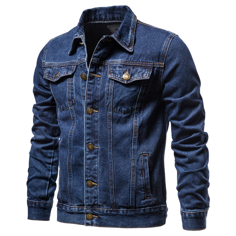 2025 가을 남성 솔리드 데님 재킷 패션 오토바이 빈 - Men'S Accessories For Jeans 리뷰 및 가격