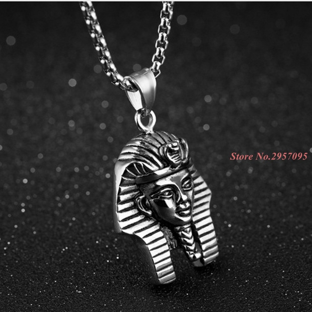 이집트 파라오 빈티지 펜던트, 스테인레스 스틸 골드 컬 - Men'S Accessories Jewelry Egypt 리뷰 및 가격