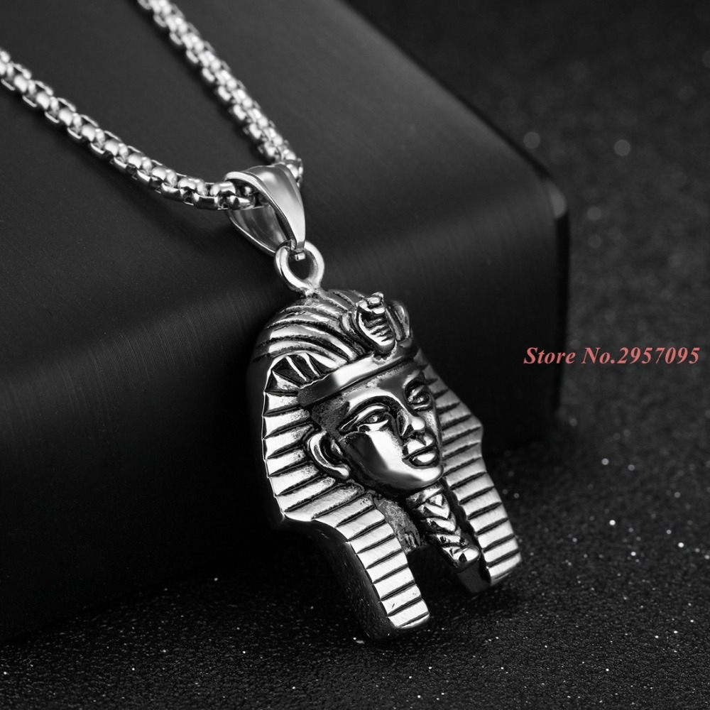 이집트 파라오 빈티지 펜던트, 스테인레스 스틸 골드 컬 - Men'S Accessories Jewelry Egypt 리뷰 및 가격