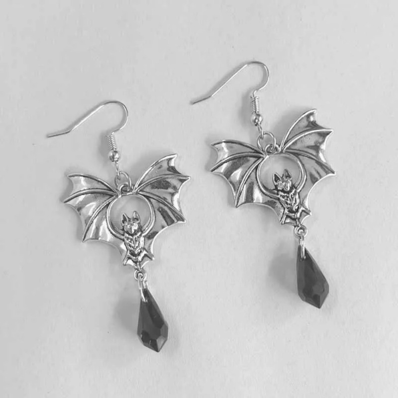 1쌍 고딕 뱀파이어 박쥐 귀걸이 여성 남성 패션 마녀  - Men'S Vampire Accessories 리뷰 및 가격